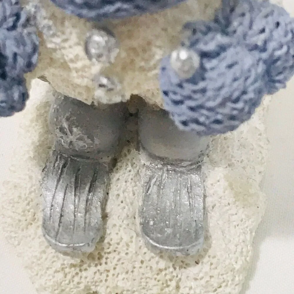 Encore Snow Buddies Ornament Vintage Figurine Skier Winter Christmas Snowman '99